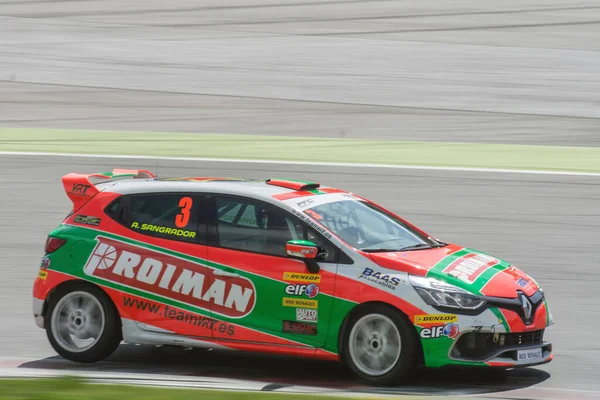 Coche Carreras Pista Asfalto Renault Clio —  Fotos de Stock