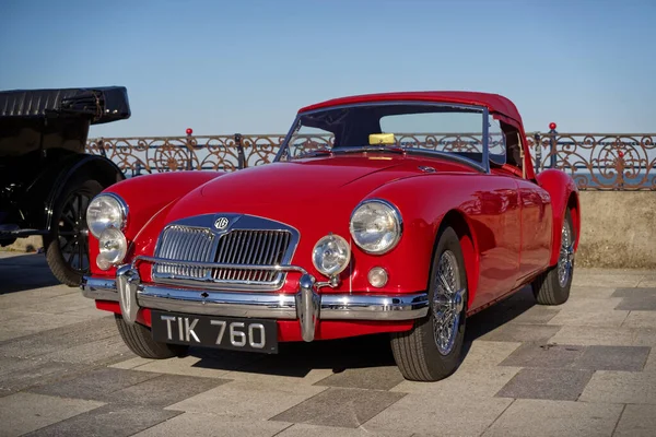 Red Mga Cabriolet 1960 Displayed Bray Vintage Car Club Showcase — Stock Photo, Image