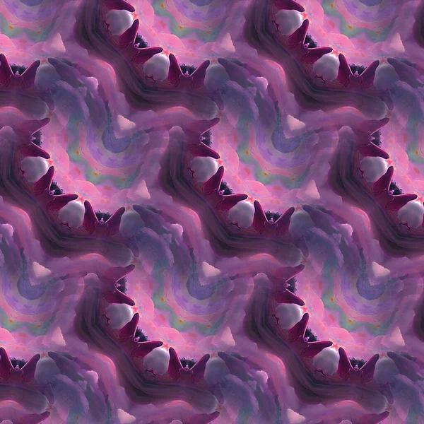 Абстрактная Иллюстрация Калейдоскопа Фиолетовыми Розовыми Цветами — стоковое фото