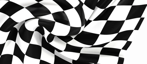 A black and white checkered flag pattern background