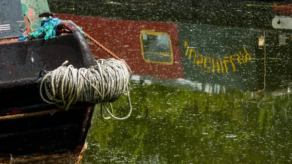 Eine Seilspule Auf Einem Boot Auf Dem Bridgewater Kanal — Stockfoto