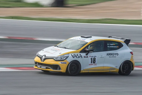 Racing Car Asphalt Track Renault Clio — Stock Photo, Image