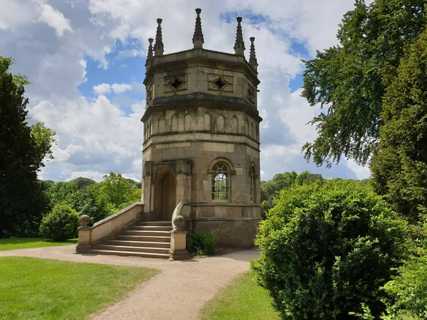 View Ancient Octagon Tower Studley Royal Ripon North Yorkshire — Stock Photo, Image