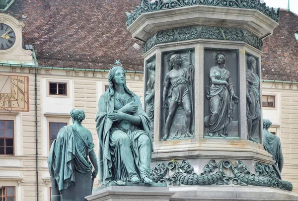 Een Close Van Het Standbeeld Van Franciscus Wenen Oostenrijk — Stockfoto