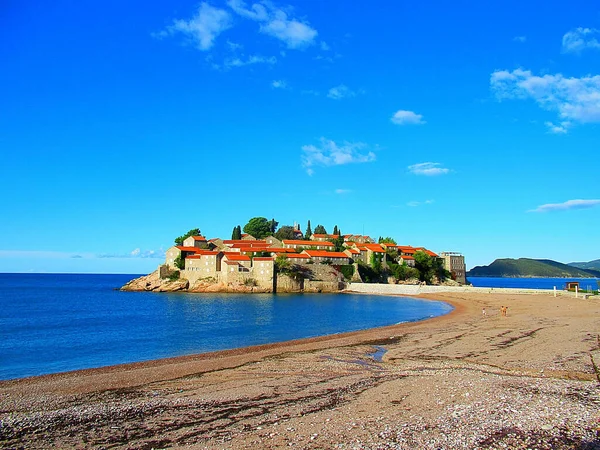 Sveti Stefan Small Islet Star Hotel Resort Adriatic Coast Montenegro — Stock Photo, Image