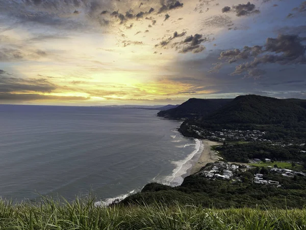 Scenic Sunset View Coastline Stanwell Park Bald Hill Lookout New — Stock Photo, Image