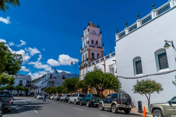 Close Uma Praça Com Catedral Nossa Senhora Guadalupe — Fotografia de Stock