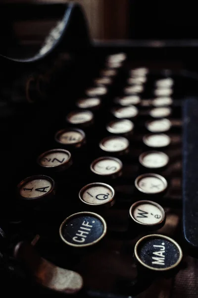 Closeup Retro Keyboard Typewriter — Stock Photo, Image