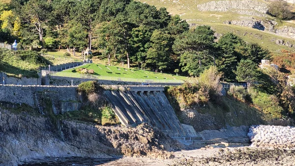 Μια Όμορφη Θέα Του Llandudno Happy Valley Road Δέντρα Μια — Φωτογραφία Αρχείου