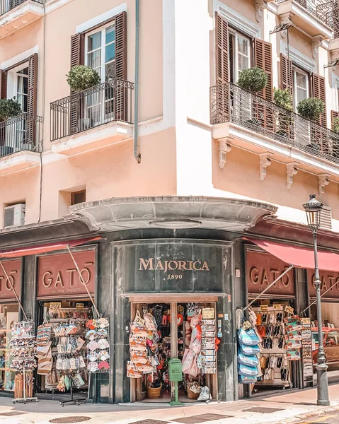 Vacker Utsikt Över Marknader Med Balkonger Palma Mallorca — Stockfoto