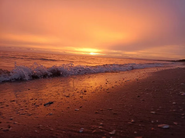 Schöner Sonnenuntergang Bei Pasiagon Auf Den Philippinen — Stockfoto