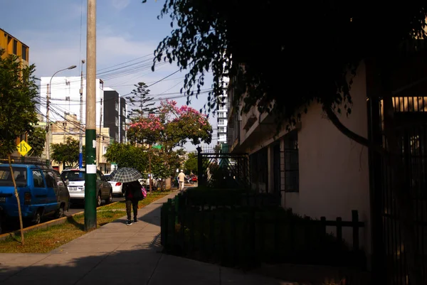 Primer Plano Las Calles Lima Perú — Foto de Stock