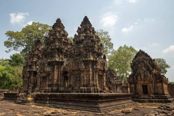 Banteay Srei Banteay Srey Templo Século Dedicado Deus Hindu Shiva — Fotografia de Stock