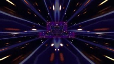 Renkli fraktal desen hareketleriyle soyut bir döngü animasyonu