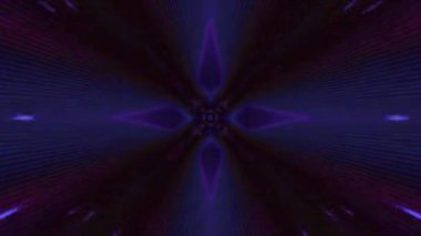 Renkli fraktal desen hareketleriyle soyut bir döngü animasyonu