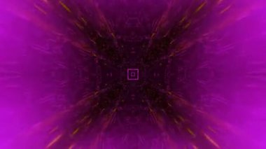 Renkli fraktal desen hareketleriyle soyut bir döngü animasyonu