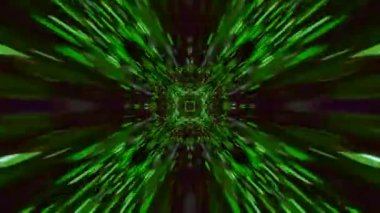 Renkli fraktal desen hareketleriyle soyut bir döngü animasyonu