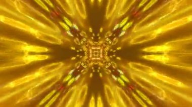 Renkli fraktal desen hareketleriyle soyut bir döngü animasyonu