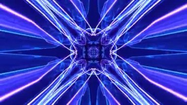 Renkli fraktal desen hareketleriyle soyut bir döngü animasyonu