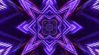 Renkli fraktal desen hareketleriyle soyut bir döngü animasyonu