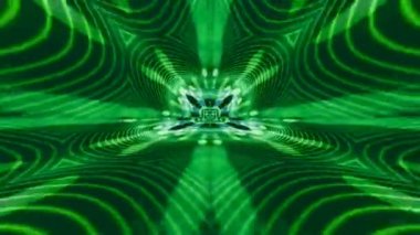 Renkli fraktal desen hareketleriyle soyut bir döngü animasyonu