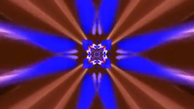 Renkli fraktal desen hareketleriyle soyut bir döngü animasyonu