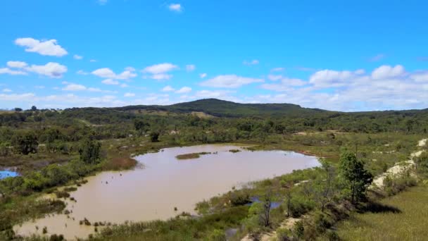 Uma Foto Aérea Bela Cidade Emmaville Austrália Dia Brilhante Verão — Vídeo de Stock