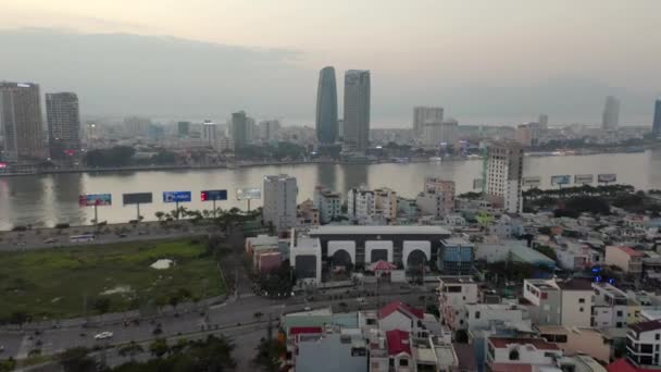 Antenn Syn Nang Administrativa Centrum Vietnam — Stockvideo