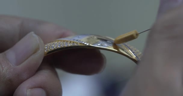 Jakarta Indonesia June 2022 Process Coating Gold Layer White Gold — Stock Video