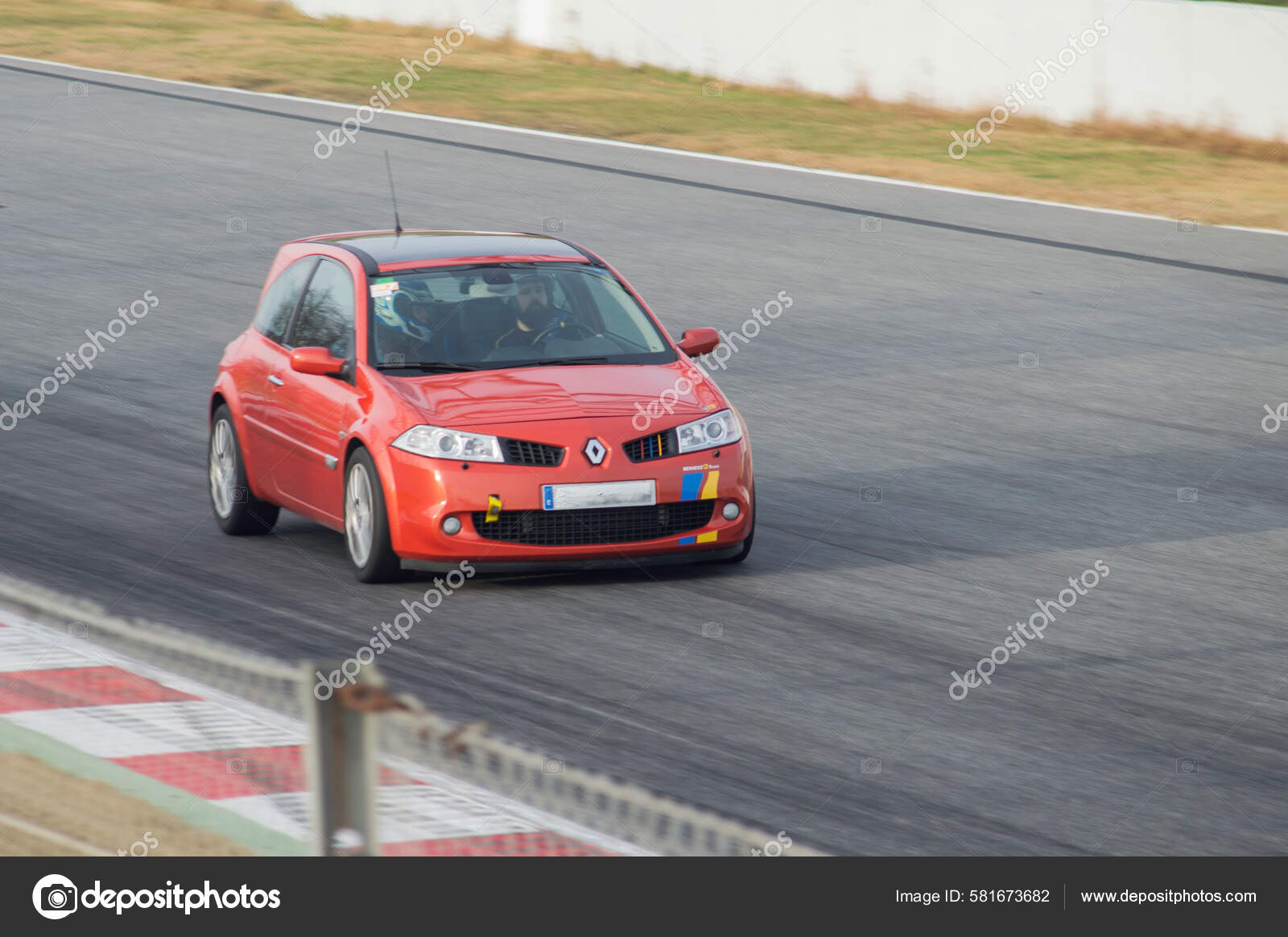 Carro Corrida Francês Pista Renault Megane — Fotografia de Stock