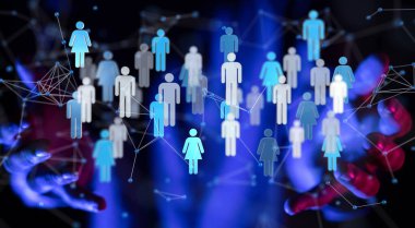 İnternet üzerinde istatistik numaralarıyla ağ bağlantısı kullanan soyut bir fiziksel aygıt ağı