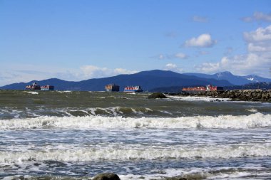 Vancouver, British Columbia, Kanada 'da bir İngiliz Körfezi Sahili