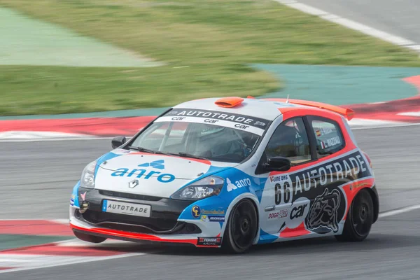 Carro Corrida Pista Asfalto Renault Clio — Fotografia de Stock