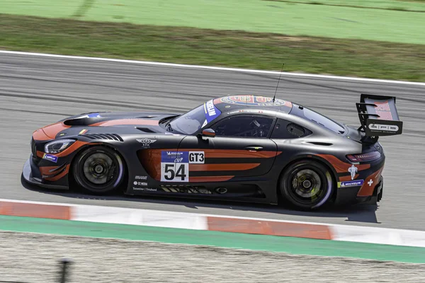 Tiro Foco Seletivo Mercedes Benz Amg Gt3 Carro Corrida Rápida — Fotografia de Stock