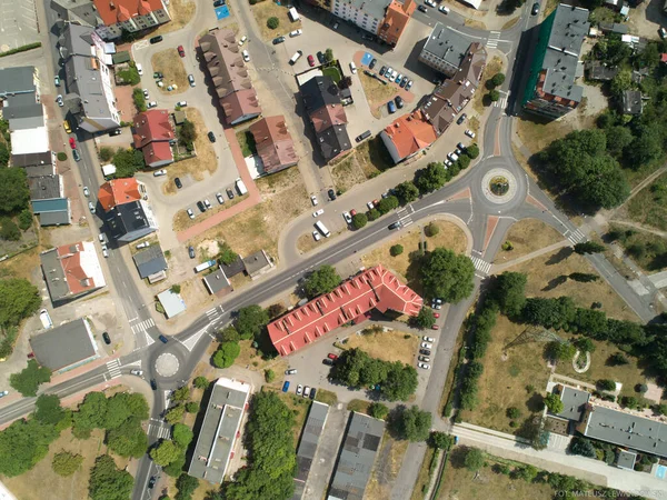 Vzdušný Výhled Městskou Rezidenční Oblast — Stock fotografie