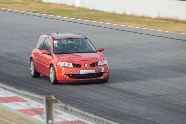 Fransk Racerbil Banan Renault Megane Ordförande — Stockfoto