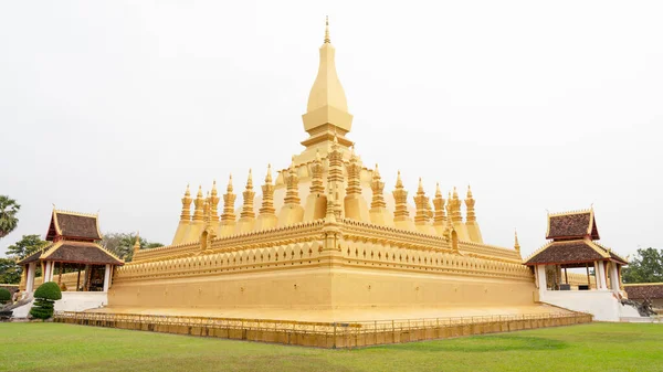 Eine Malerische Ansicht Von Pha Luang Buddhistischen Stupa Zentrum Der — Stockfoto