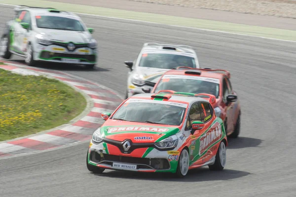 Carro Corrida Pista Asfalto Renault Clio — Fotografia de Stock