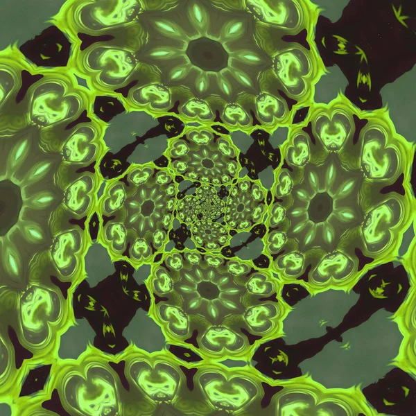 Uma Ilustração Abstrata Papel Parede Cores Verdes — Fotografia de Stock