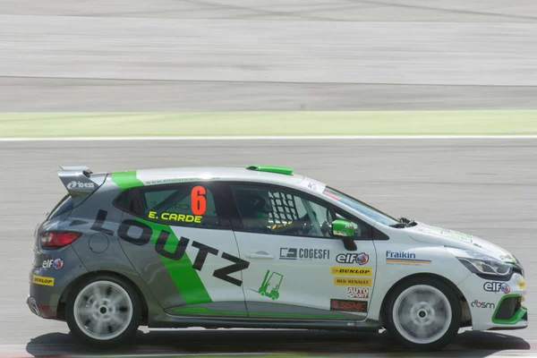 Coche Carreras Pista Asfalto Renault Clio —  Fotos de Stock