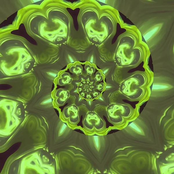 An abstract wallpaper illustration in green colors