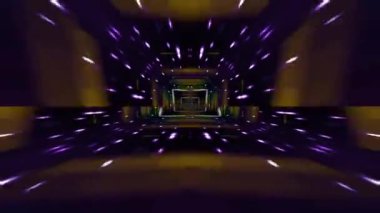 Renkli fraktal desen hareketleriyle soyut bir döngü animasyonu