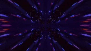 Renkli fraktal desen hareketleriyle soyut bir döngü animasyonu