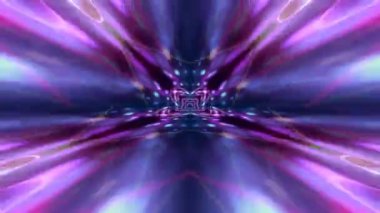 Renkli fraktal desen hareketleriyle soyut bir döngü animasyonu