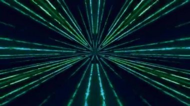 Renkli fraktal desen hareketleriyle soyut bir döngü animasyonu