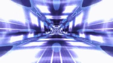 Renkli fraktal desen hareketleriyle soyut bir döngü animasyonu