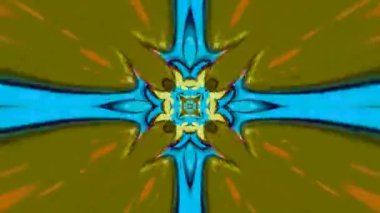 Renkli fraktal desen hareketleriyle soyut bir döngü animasyonu