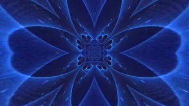 Renkli fraktal desen hareketleriyle soyut bir döngü animasyonu