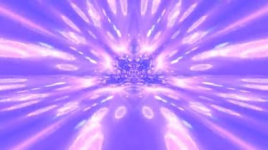 Renkli fraktal desen hareketleriyle soyut bir döngü animasyonu