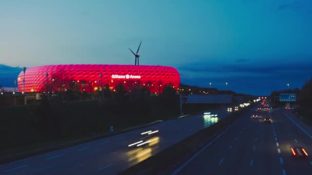 Soccer Arena Munich Allianz Arena Munich Timelapse — Stock Video